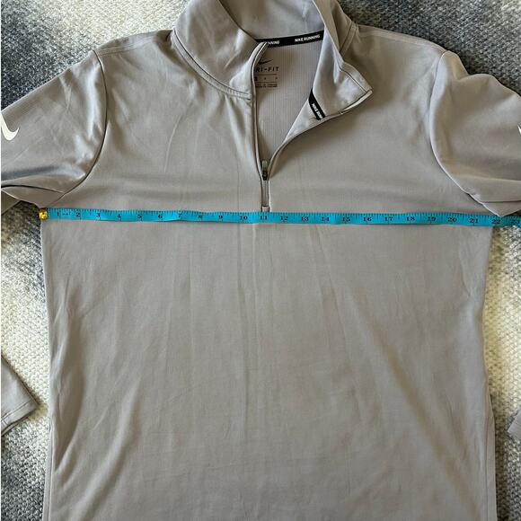 Nike Gray Fitted Ribbed Polo Sweatshirt - Picture 9 of 11